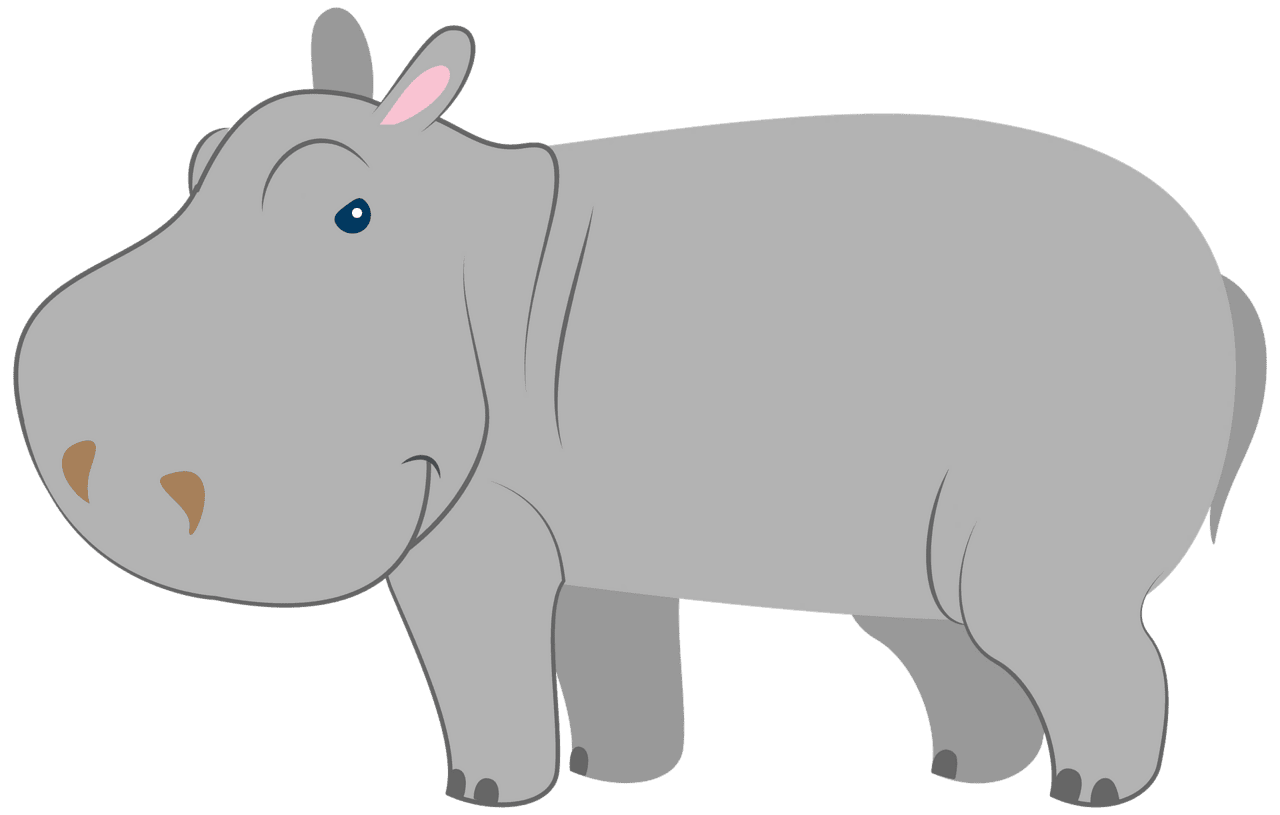 Hippopotamus hippo vector clipart images 2