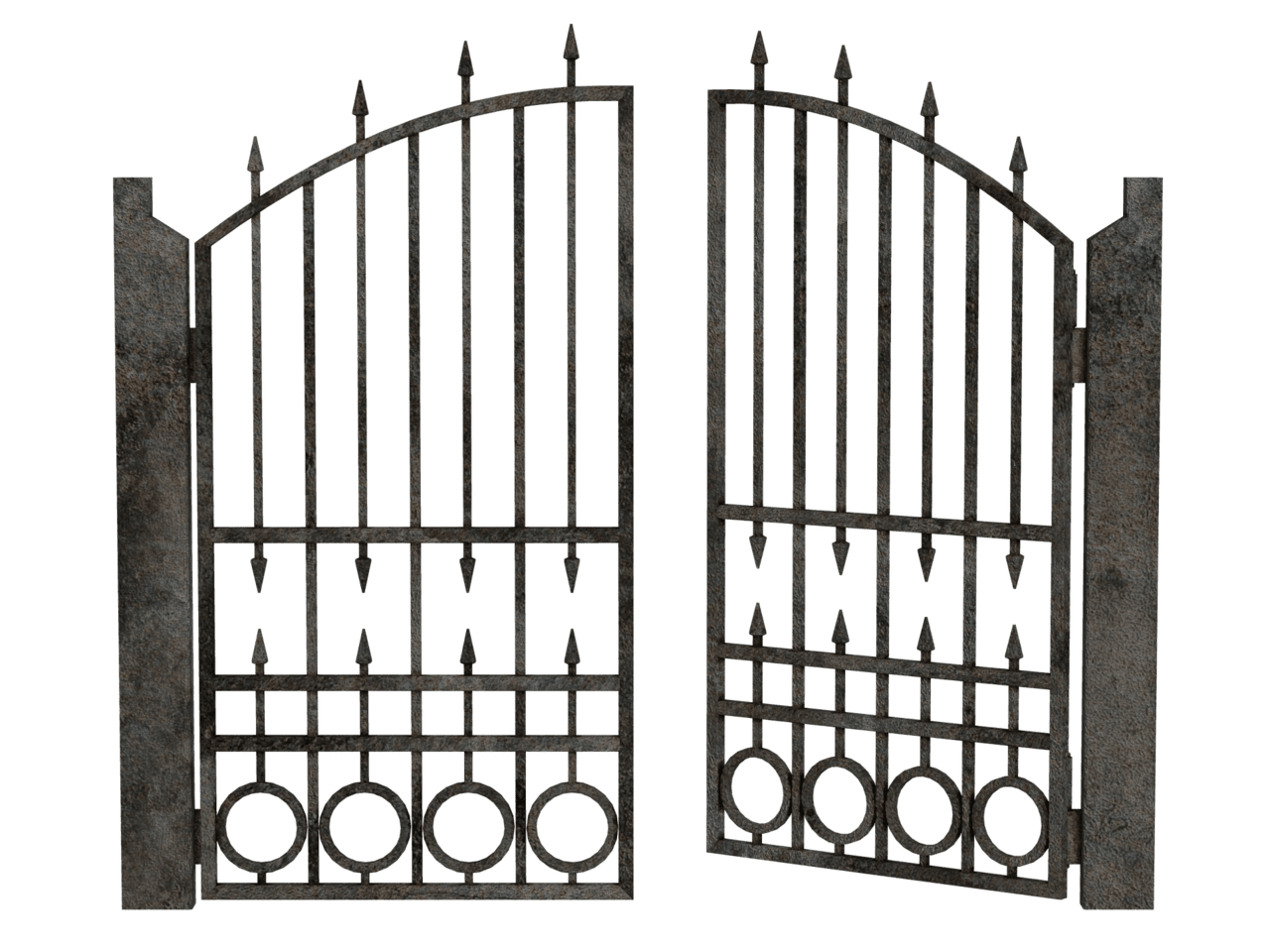 Fence custom security iron gate hgi clipart photo