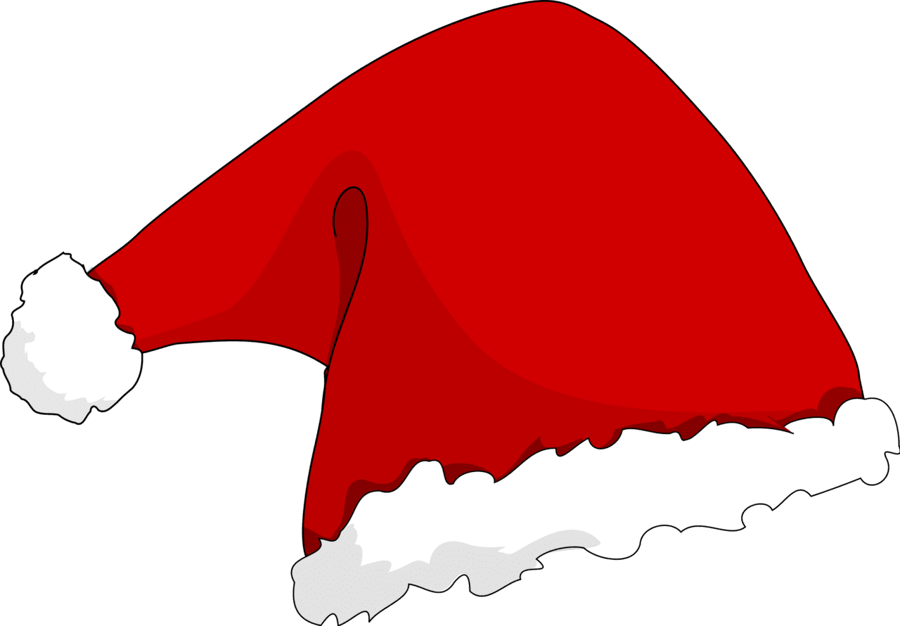 Christmas hat pin page clipart free