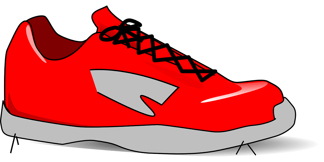 Gym shoes shoe sport trainer vector graphic clipart