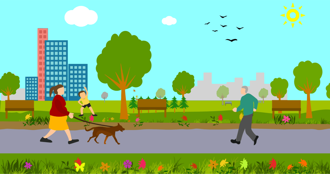 At the park clipart picture