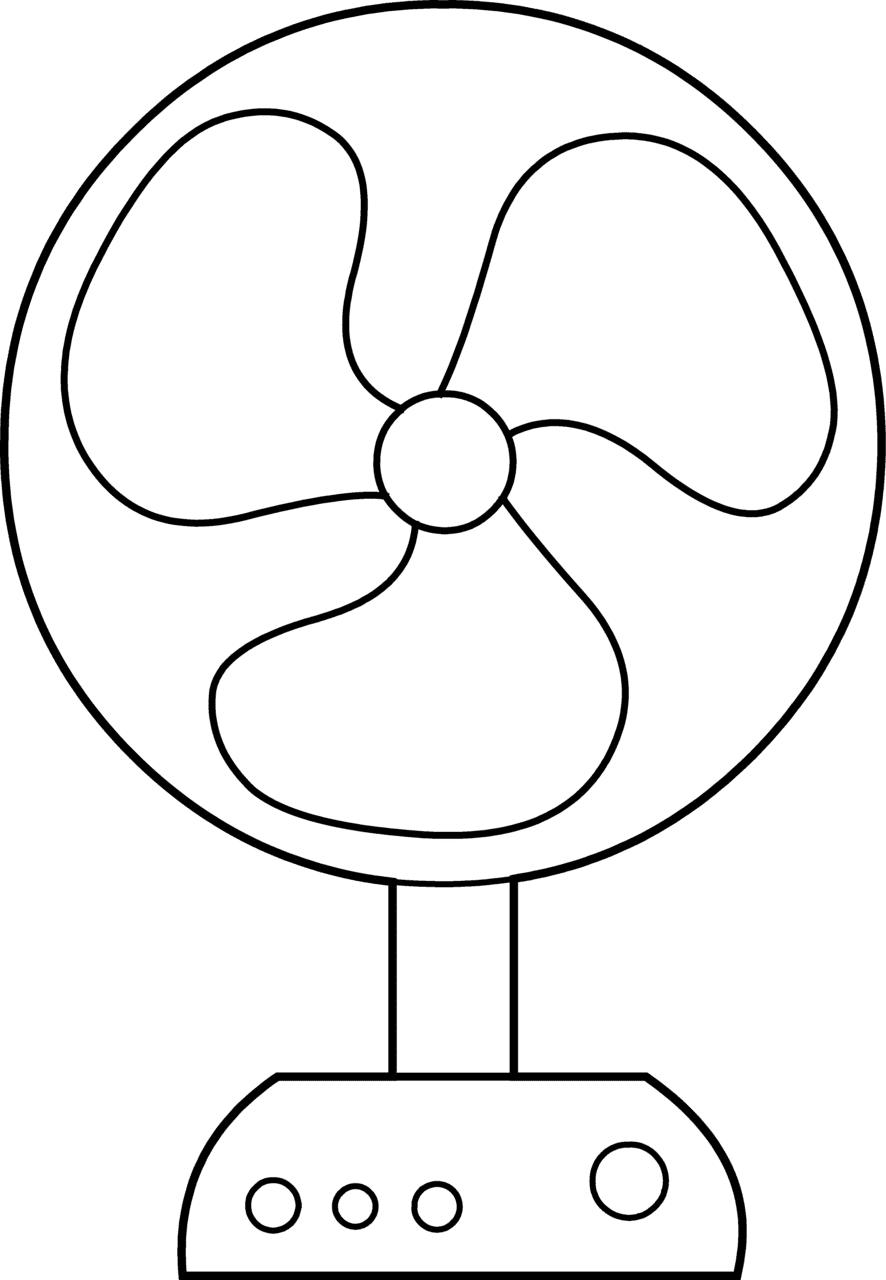 Electric fan line art clipart panda images