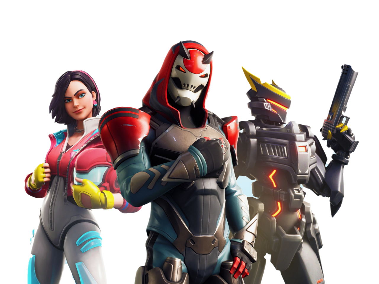 Fortnite characters and battle royale heroes clipart all background