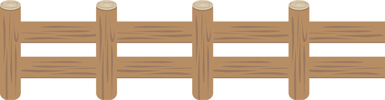 Wooden fence vector clipart images