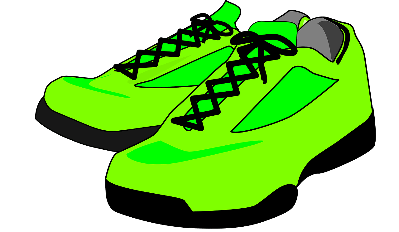 Gym shoes sneakers trainers vector graphic clipart 3