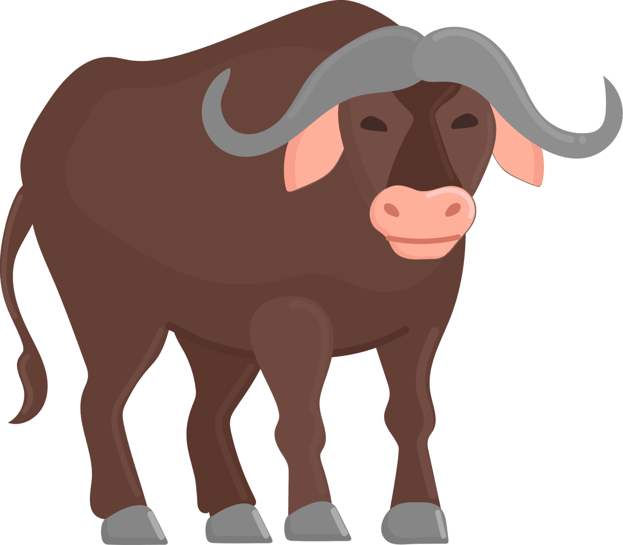 African buffalo vector clipart images
