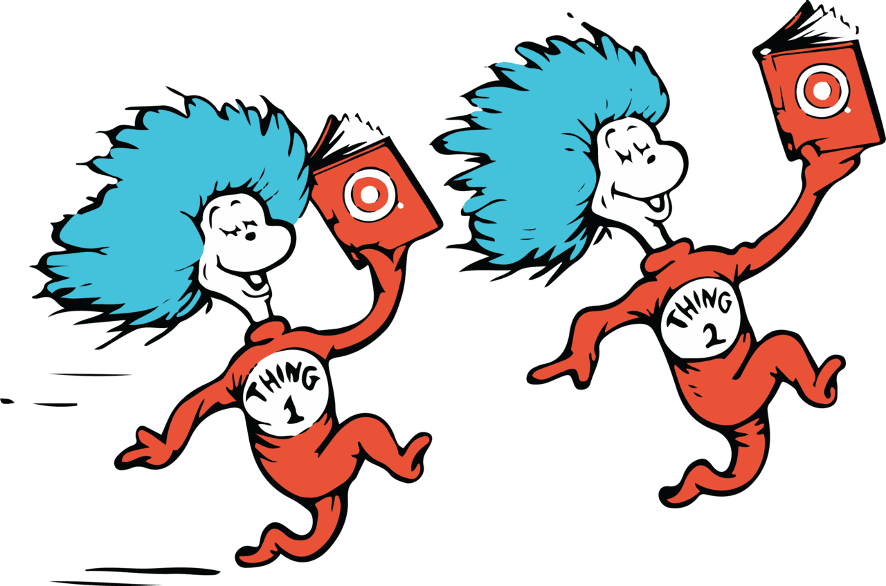 Dr suess thing and seuss logo clipart cat in the hat digital