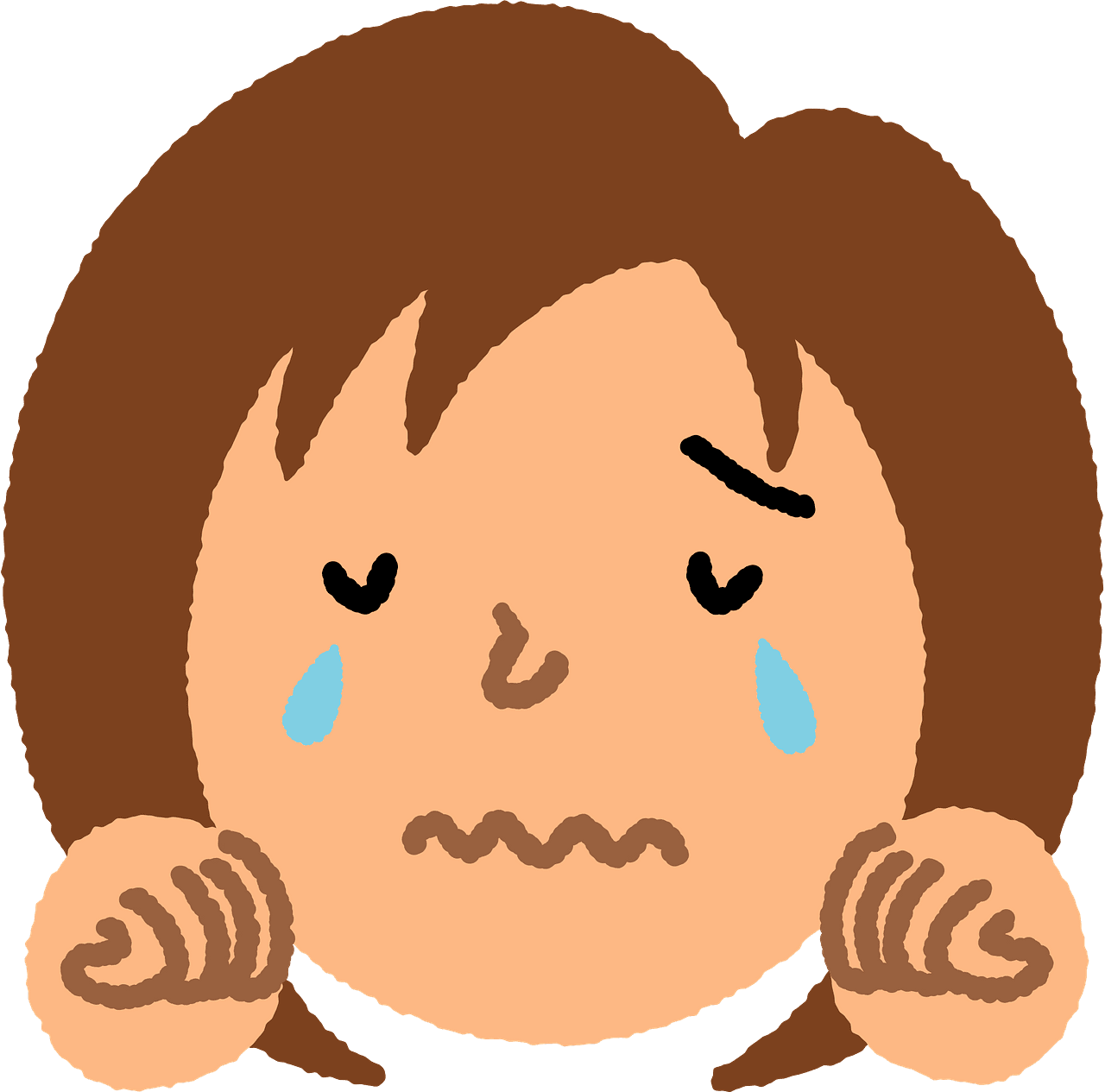 Crying face clipart images