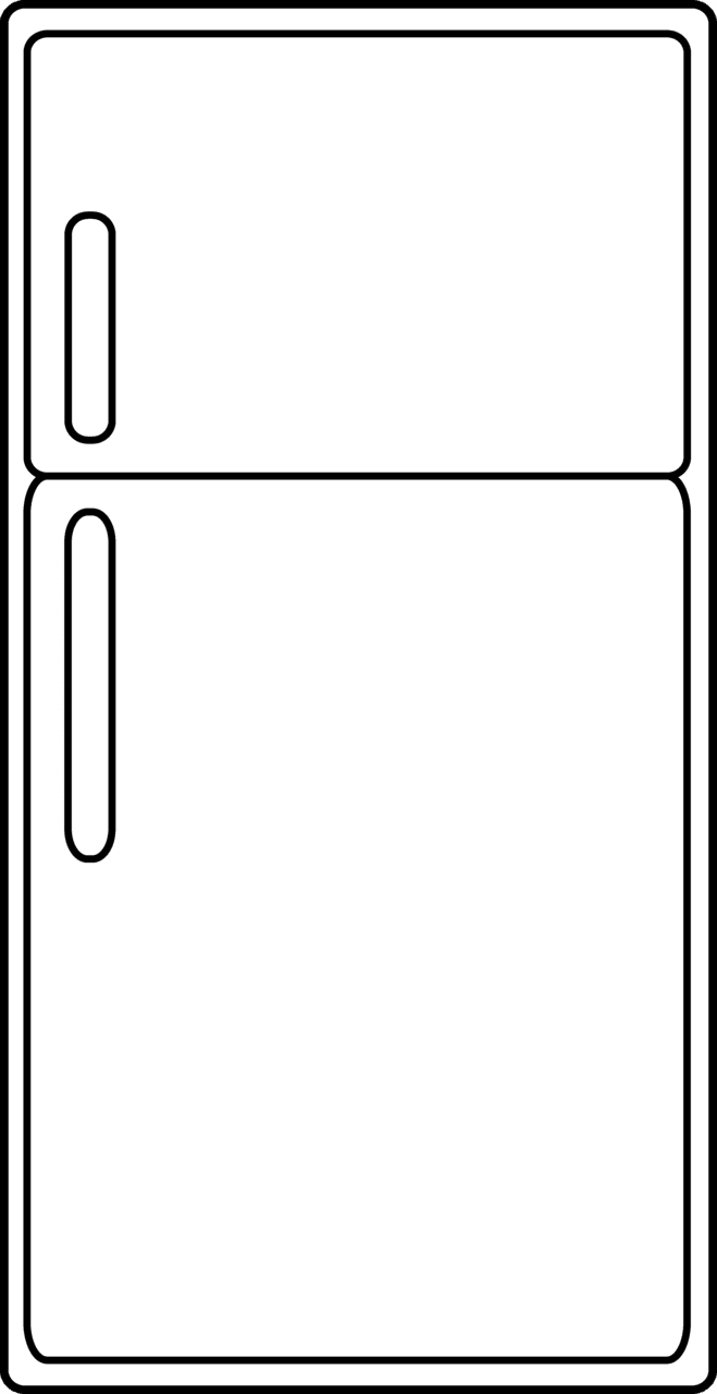 Fridge refrigerator clipart outline images vector line