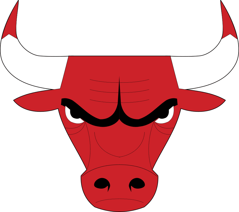 Chicago bull logo in or clipart