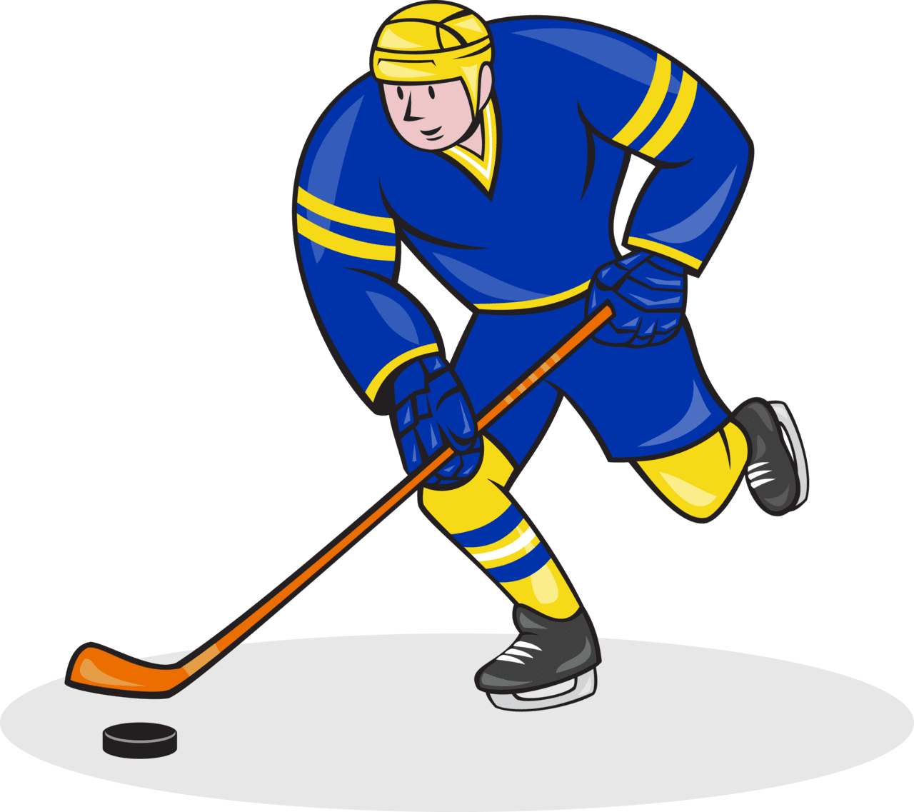 Hockey stick pin page clipart free