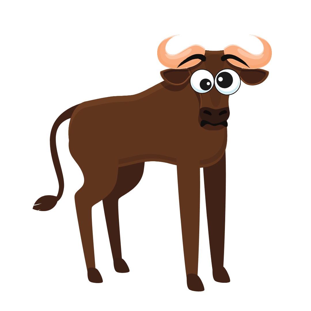 Buffalo the bewildered beast tech savvy educator clipart transparent