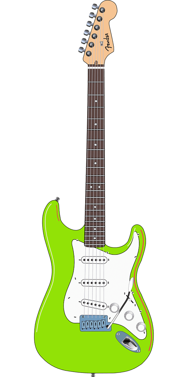 Electric guitar instrument vector graphic clipart