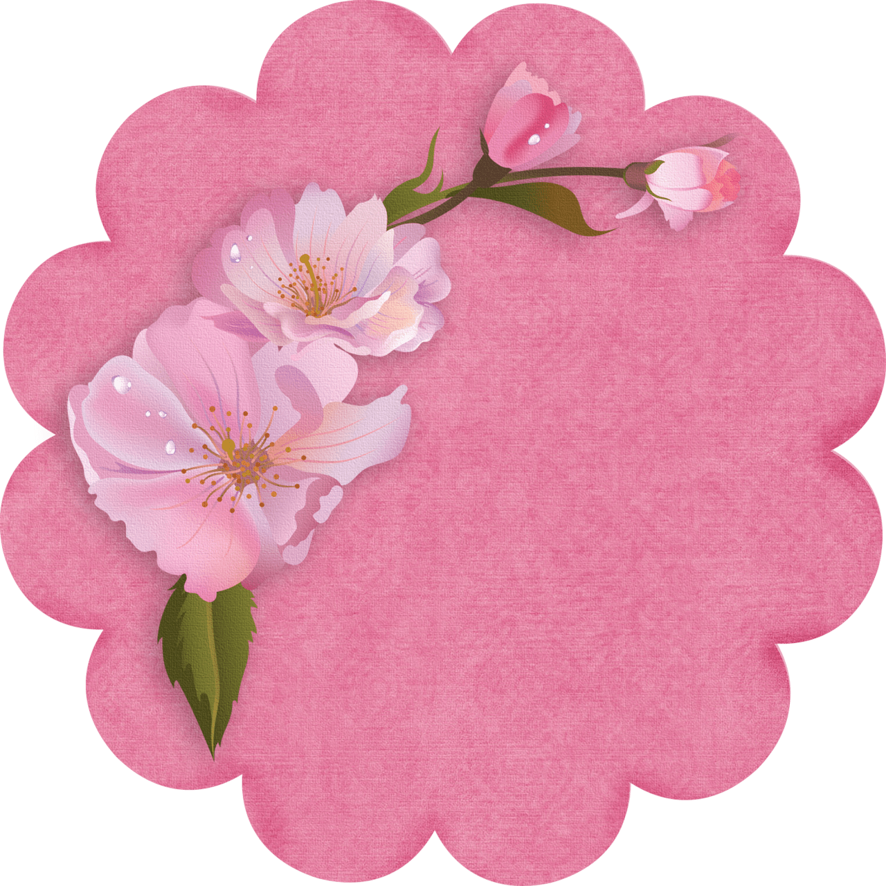 Cherry flower pin page clipart clip art 4