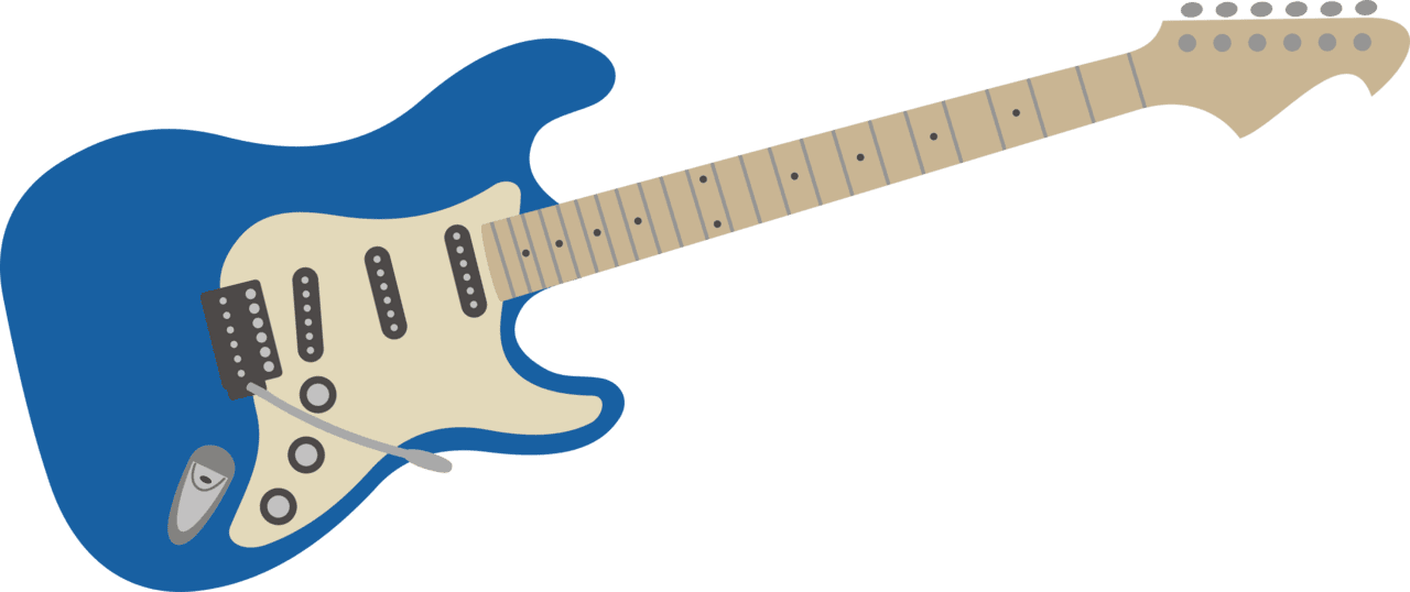 Electric guitar blue clipart picture