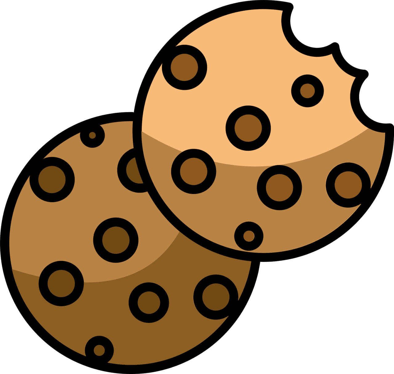 Chocolate chip cookie vector clipart images 4