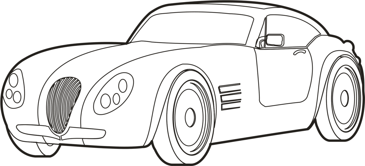 Black and white of cars outline car clipart picture