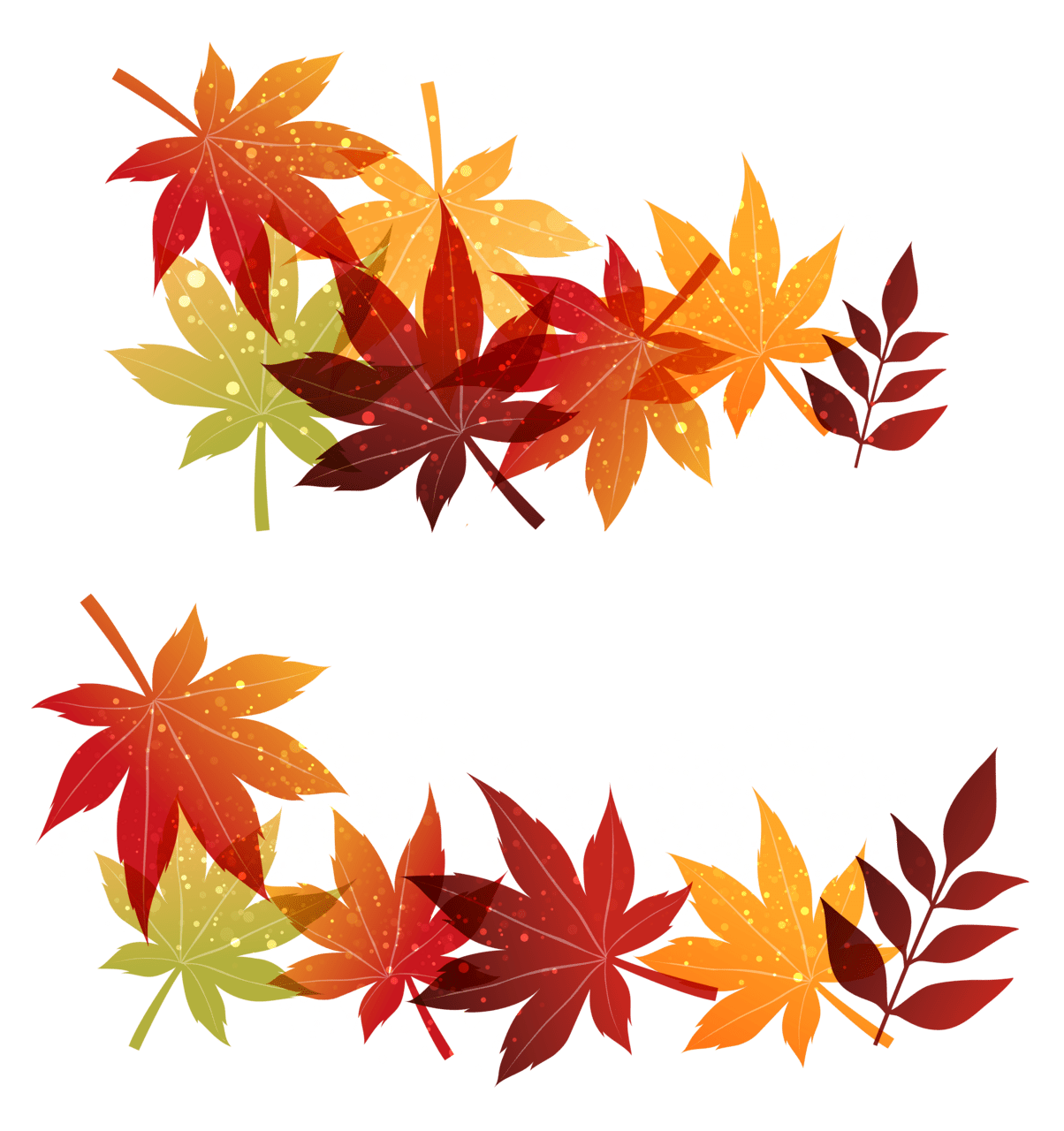 Cute fall leaves decoration clipart image high quality images and