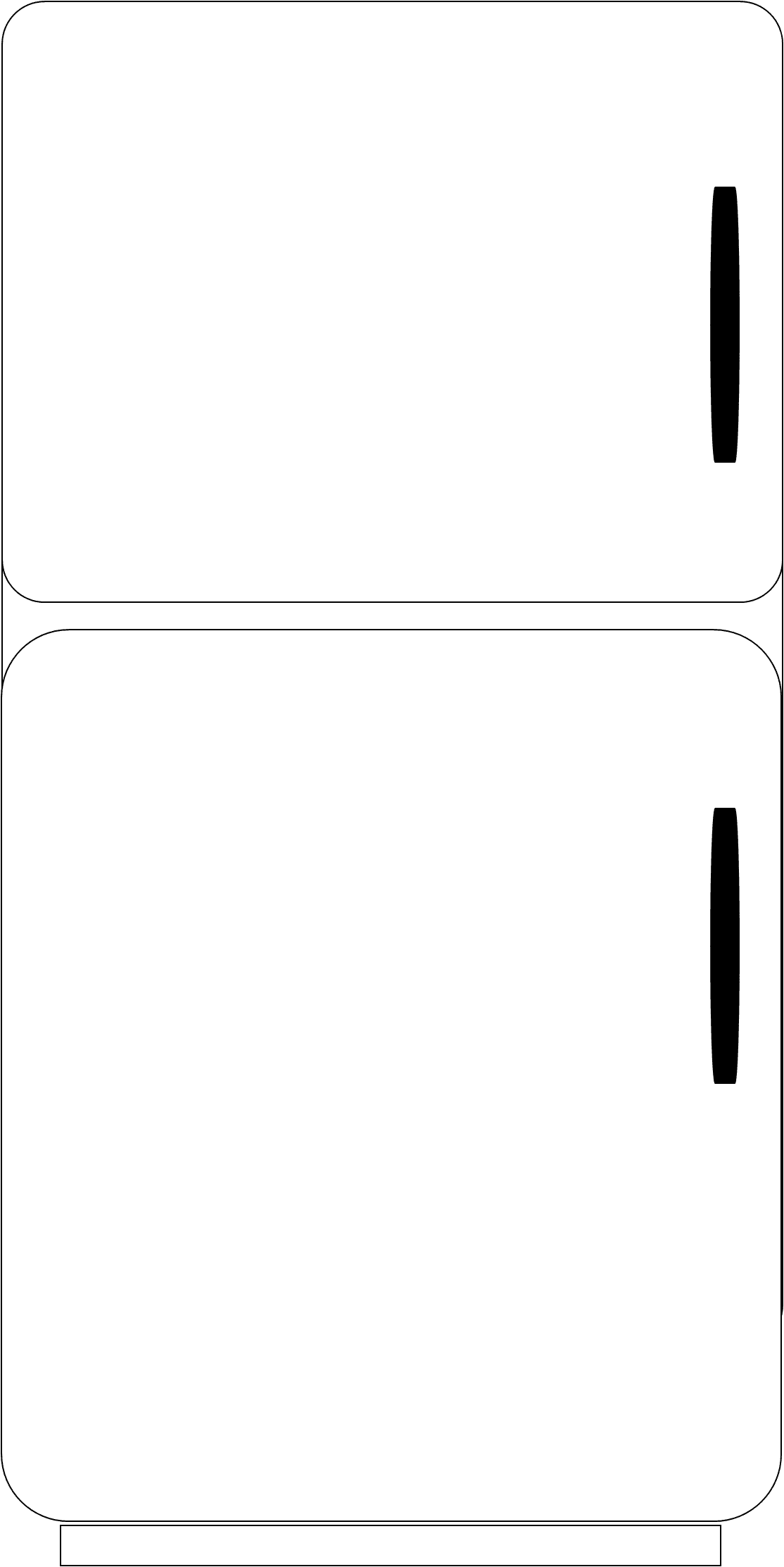 Fridge images vector clipart line