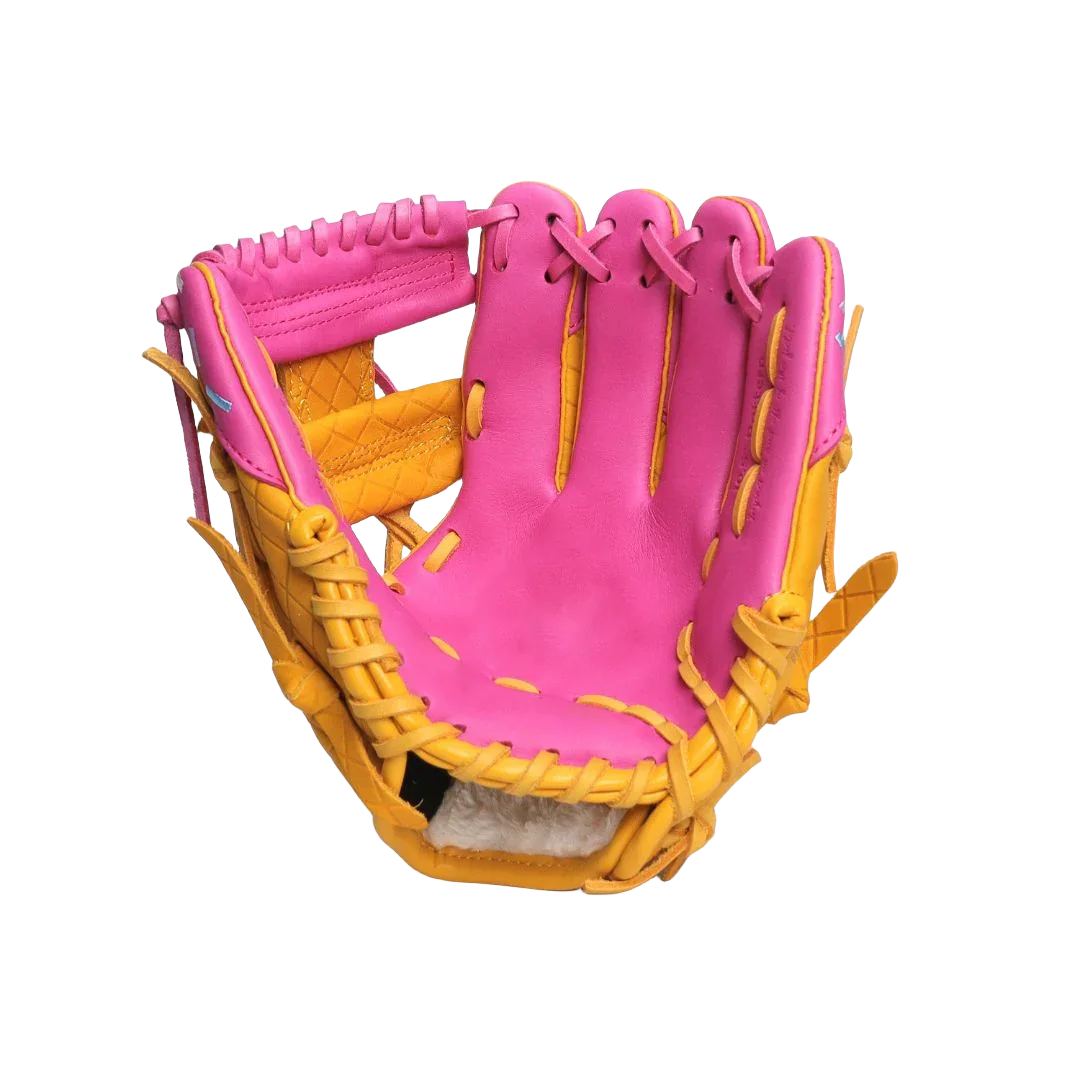 Inch icecream style blonde and pink kip leather baseball glove clipart picture