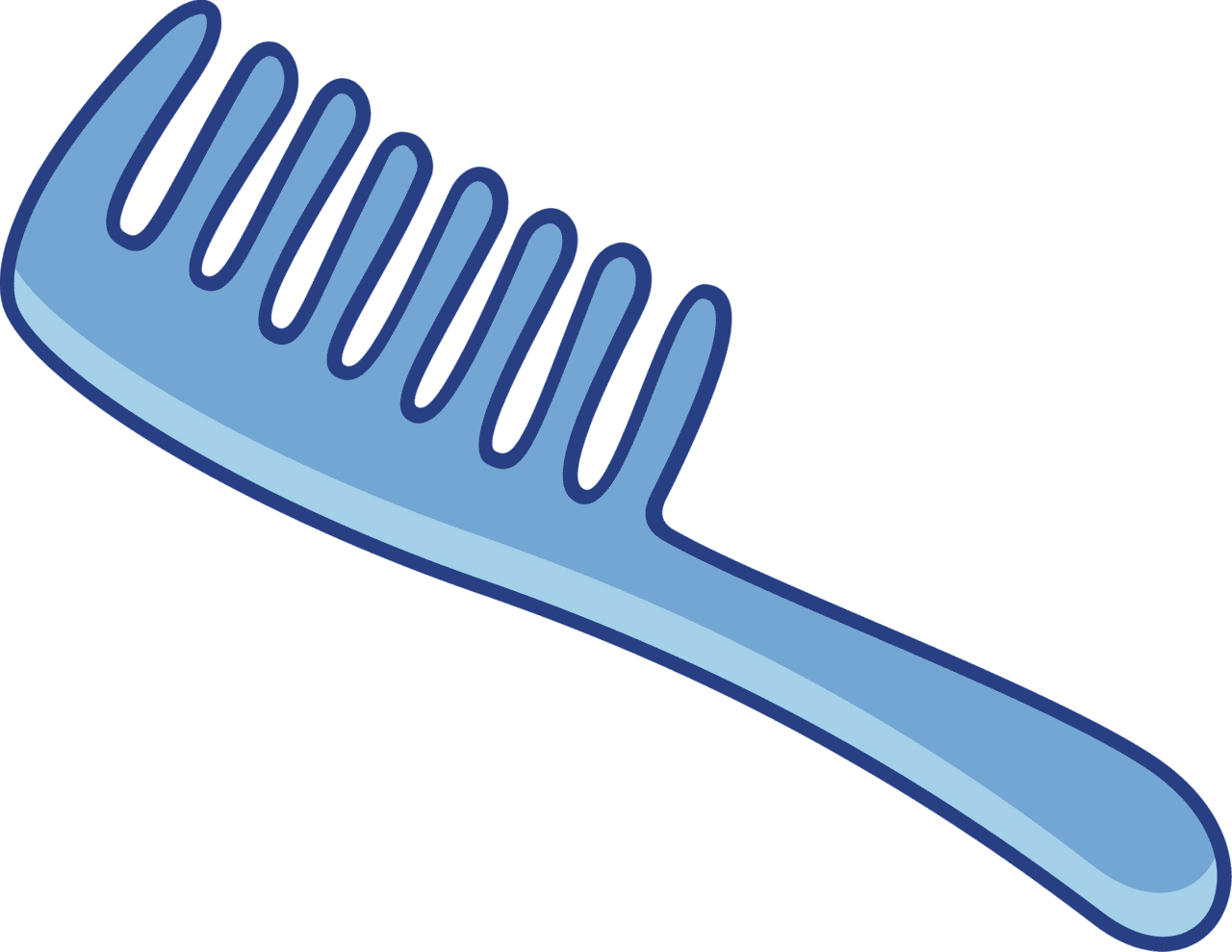 Brush hair vector clipart images 7