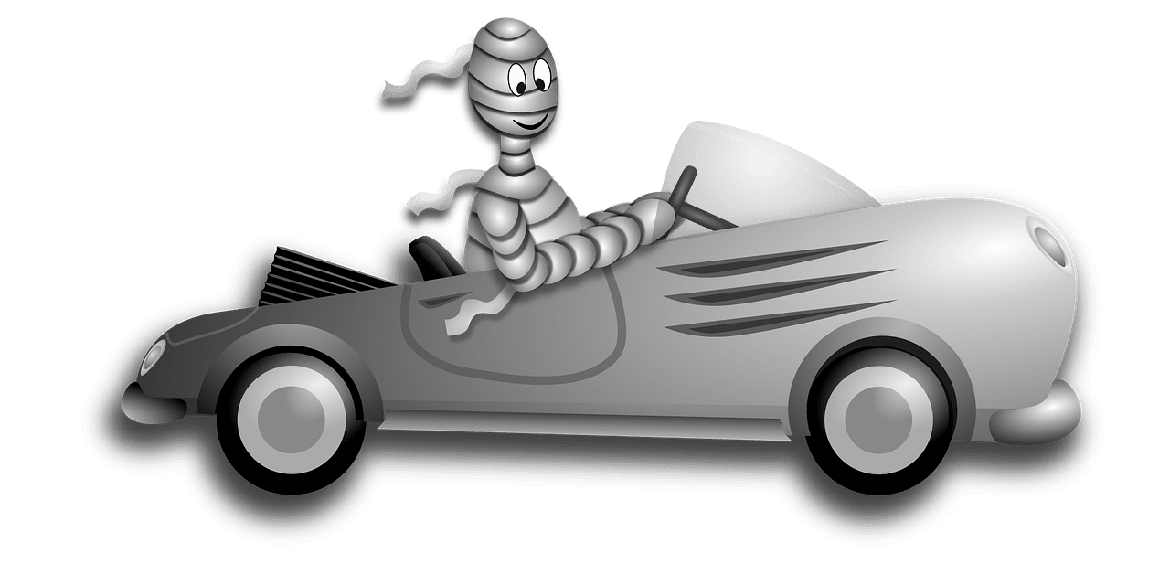 Black and white of cars halloween automobile blanc vector graphic clipart