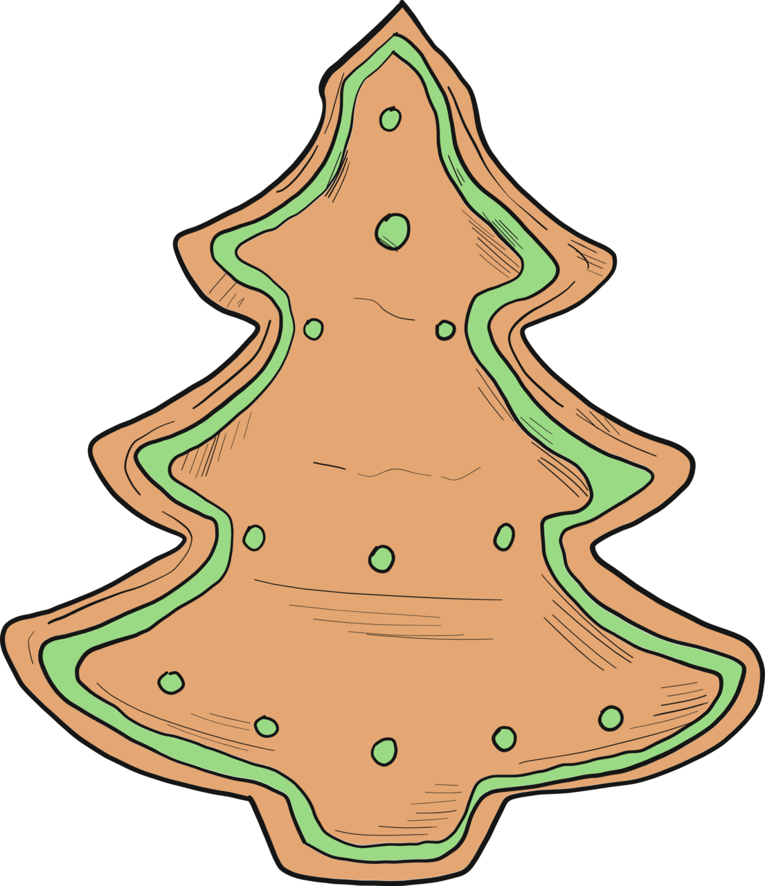 Xmas cookie gingerbread christmas tree vector clipart images 2