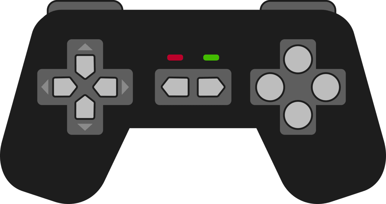 Gamepad black clipart game controller image with no background