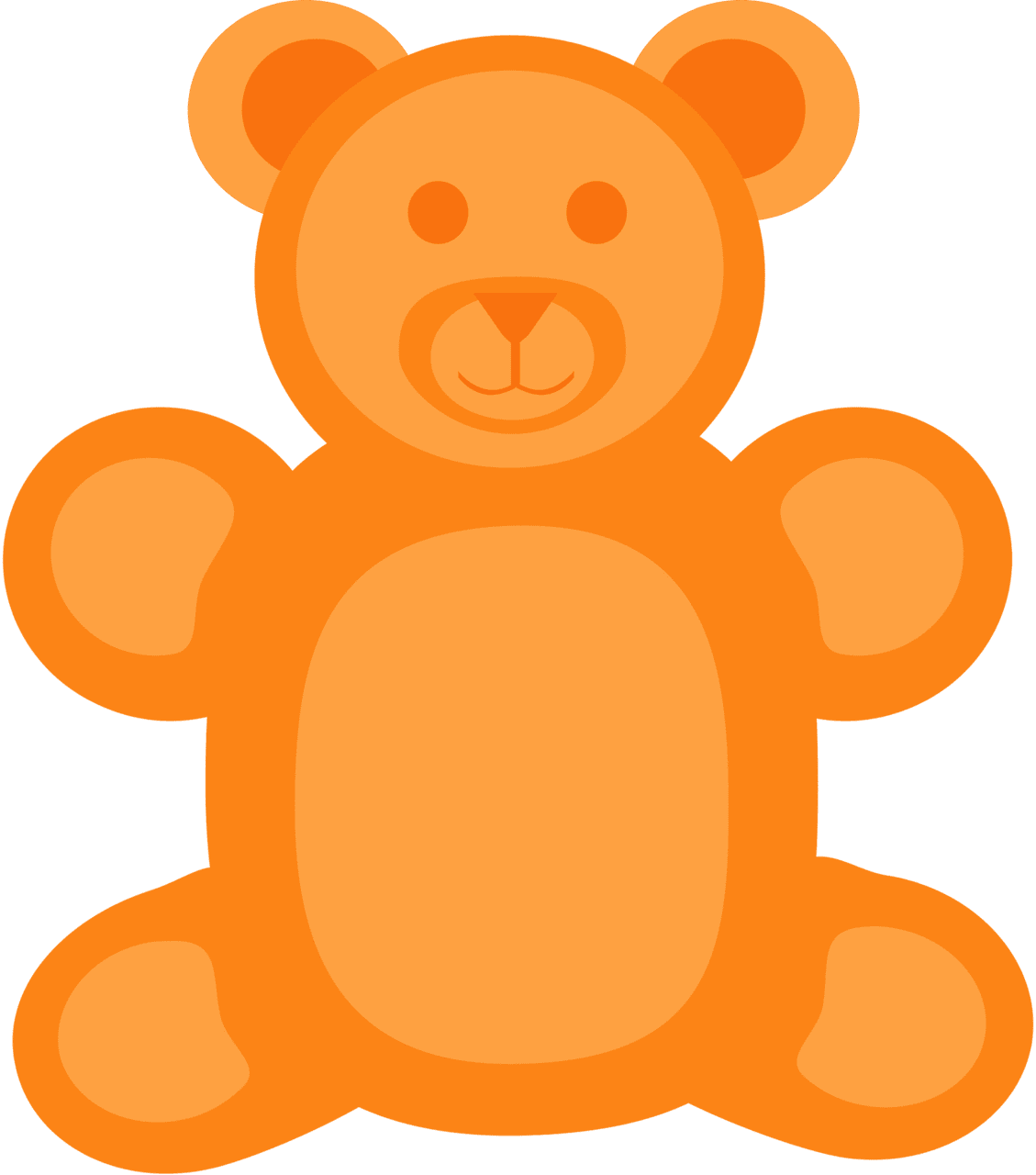 Orange gummy bear vector clipart images