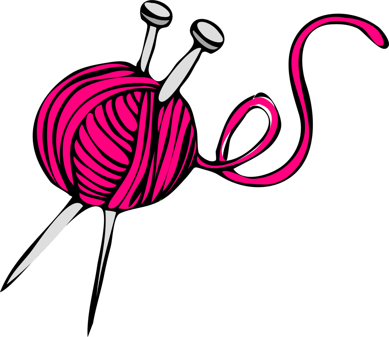 Crochet pink vector clipart images