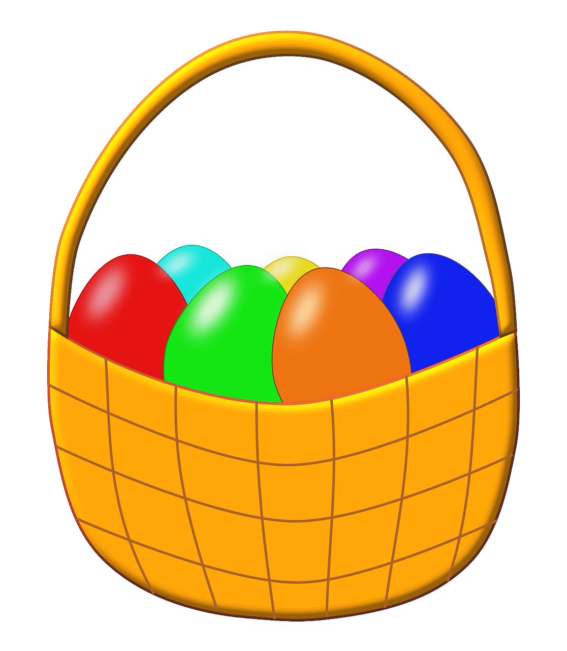 Easter basket vector art graphics clipart