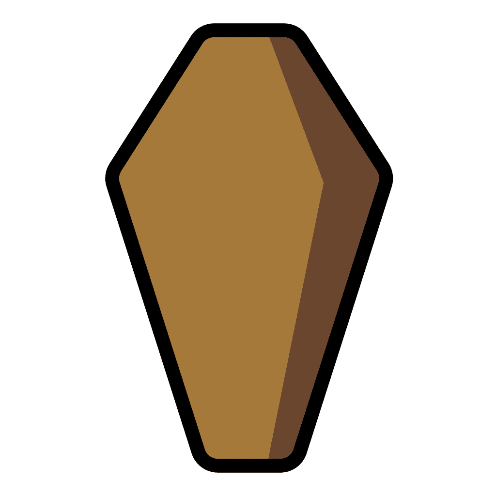 Coffin emoji clipart vector