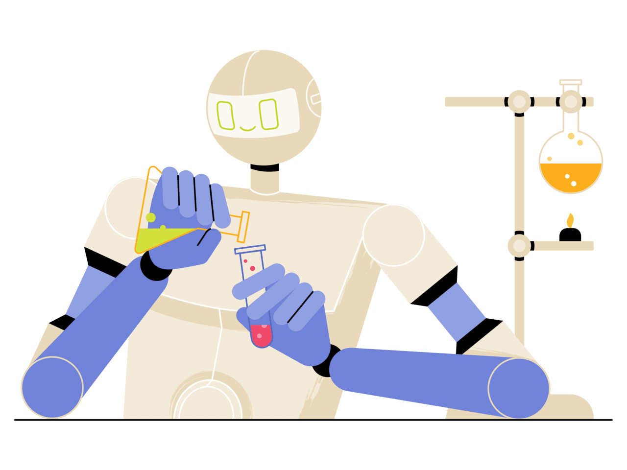 Testing laboratory robot clipart free