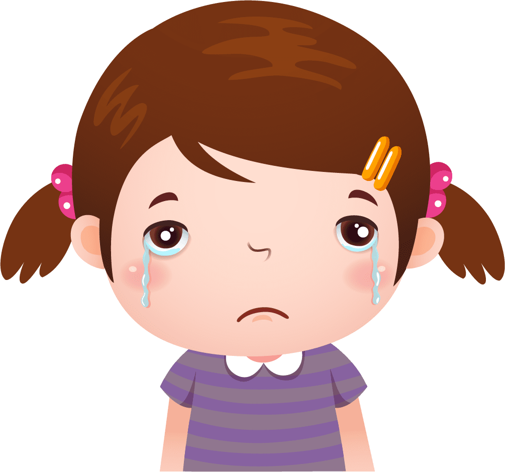 Child crying cartoon clipart image