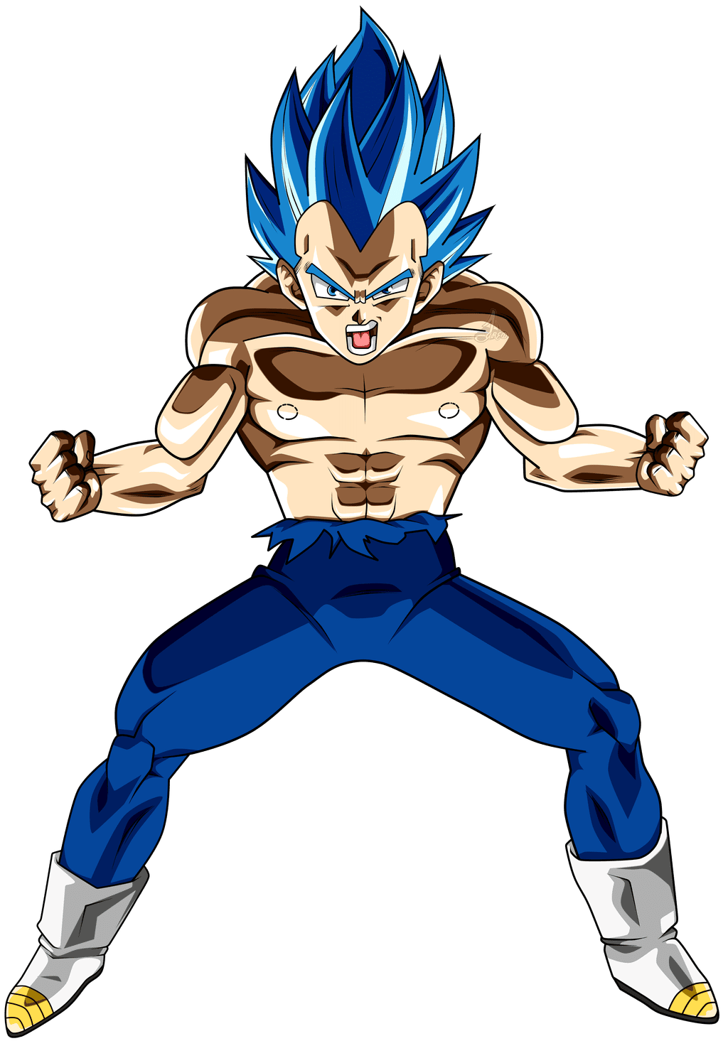 Fist vegeta super saiyan blue by bardocksonic deviantart clipart vector