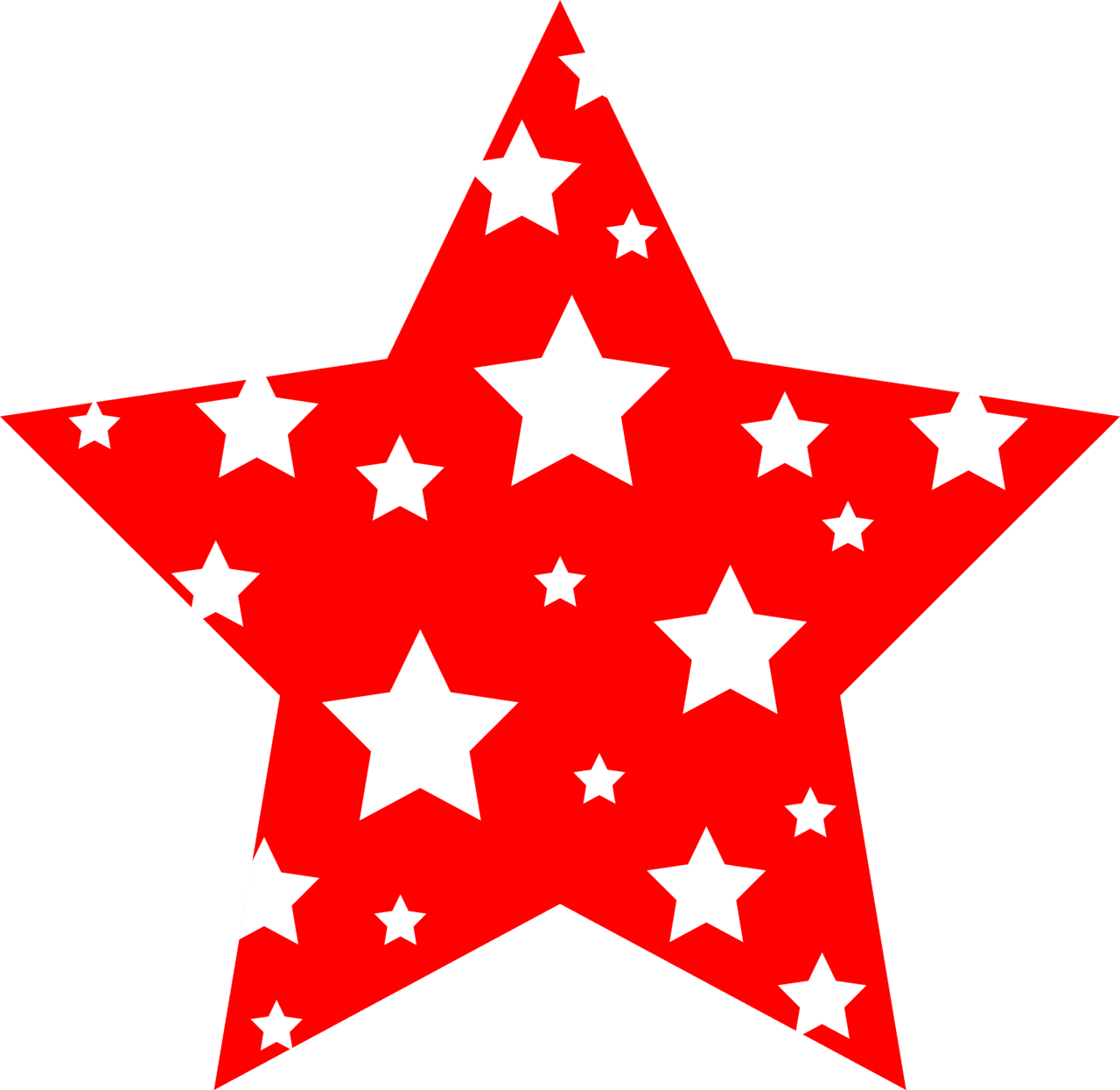 Red christmas star clipart staar reading image