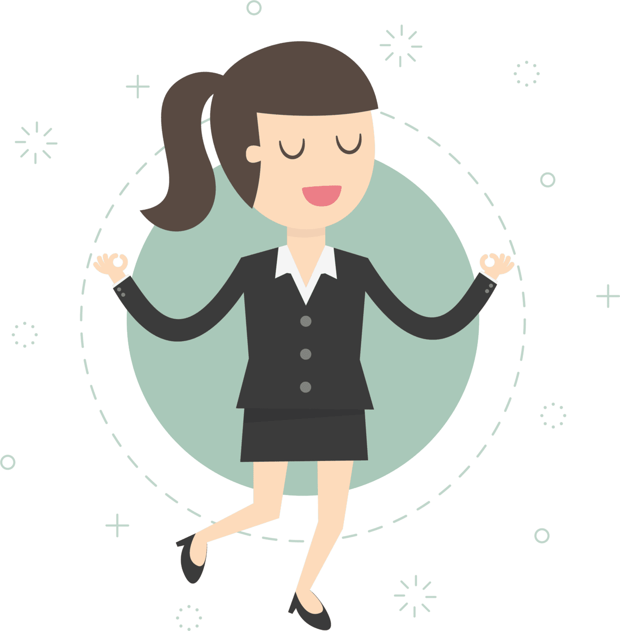 Business person cartoon woman clipart large size image