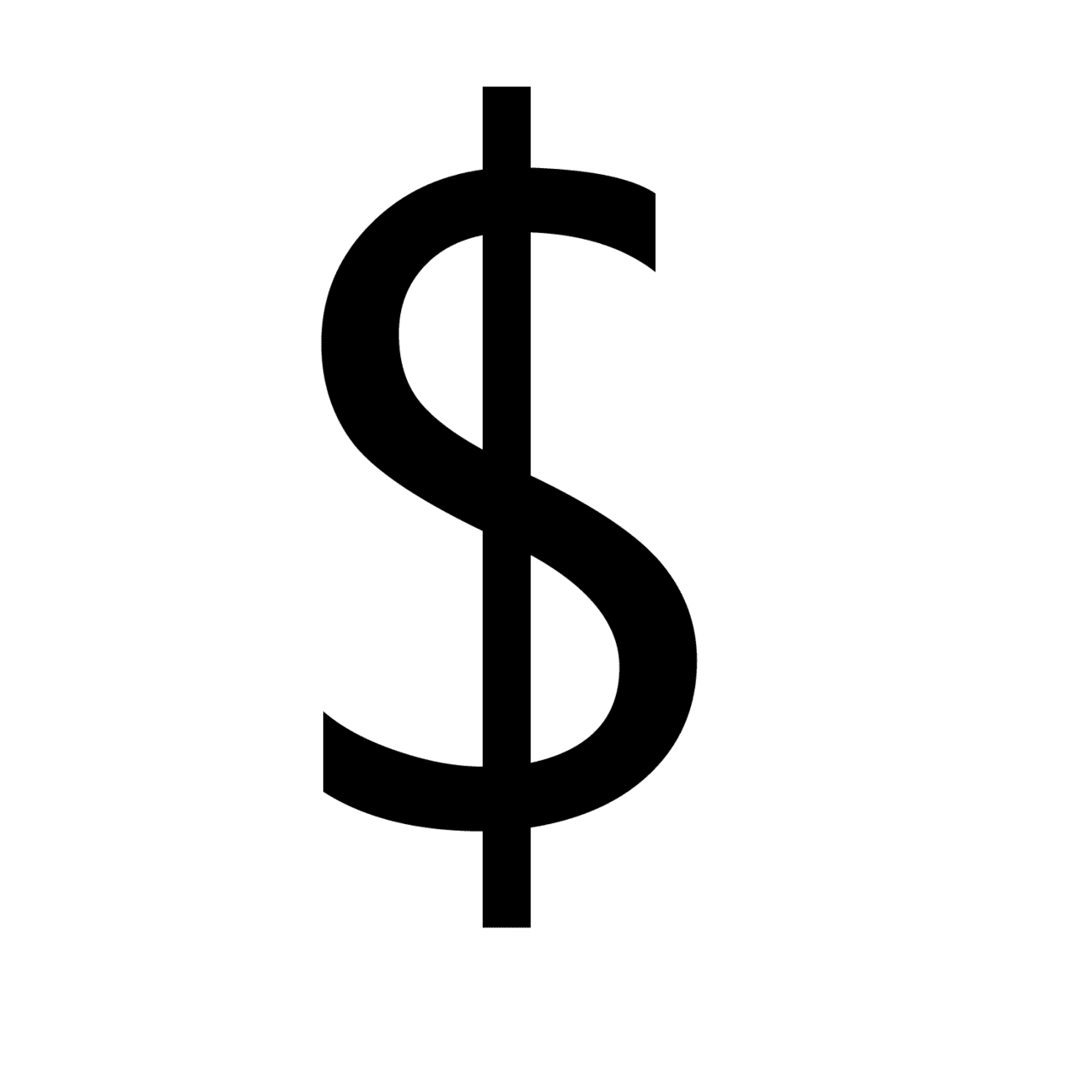 Dollar symbol sign image size clipart 2