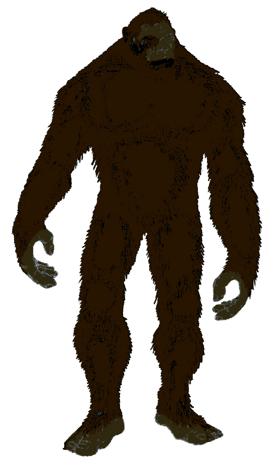 Bigfoot big foot sightings sasquatch cryptid folklore clipart picture