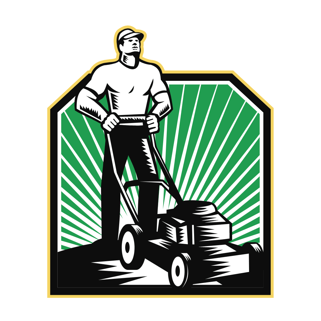 Mowing grass ken yard service clipart image