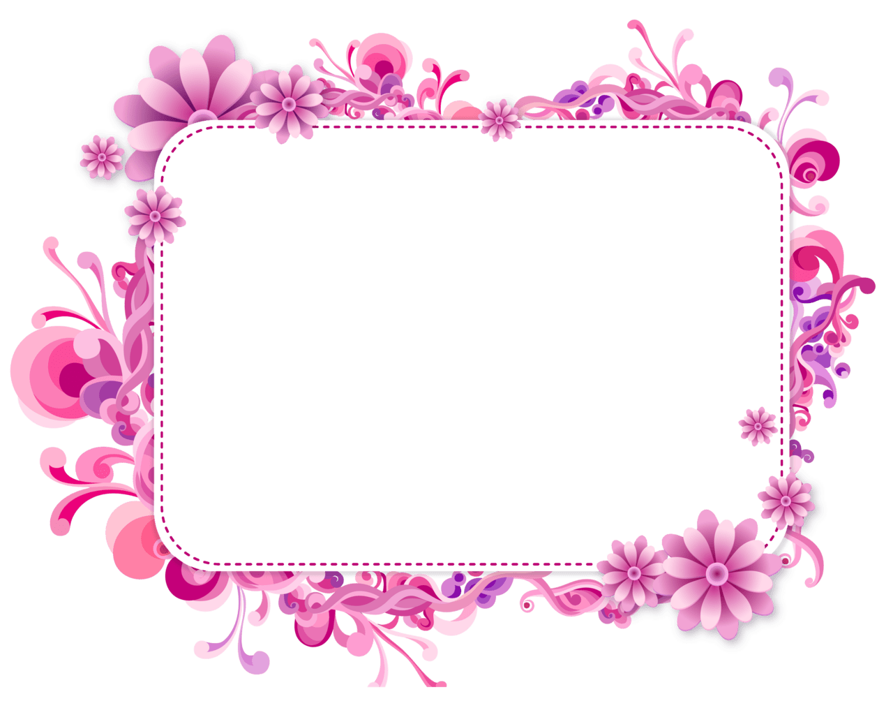 Floral border pin page clipart clip art