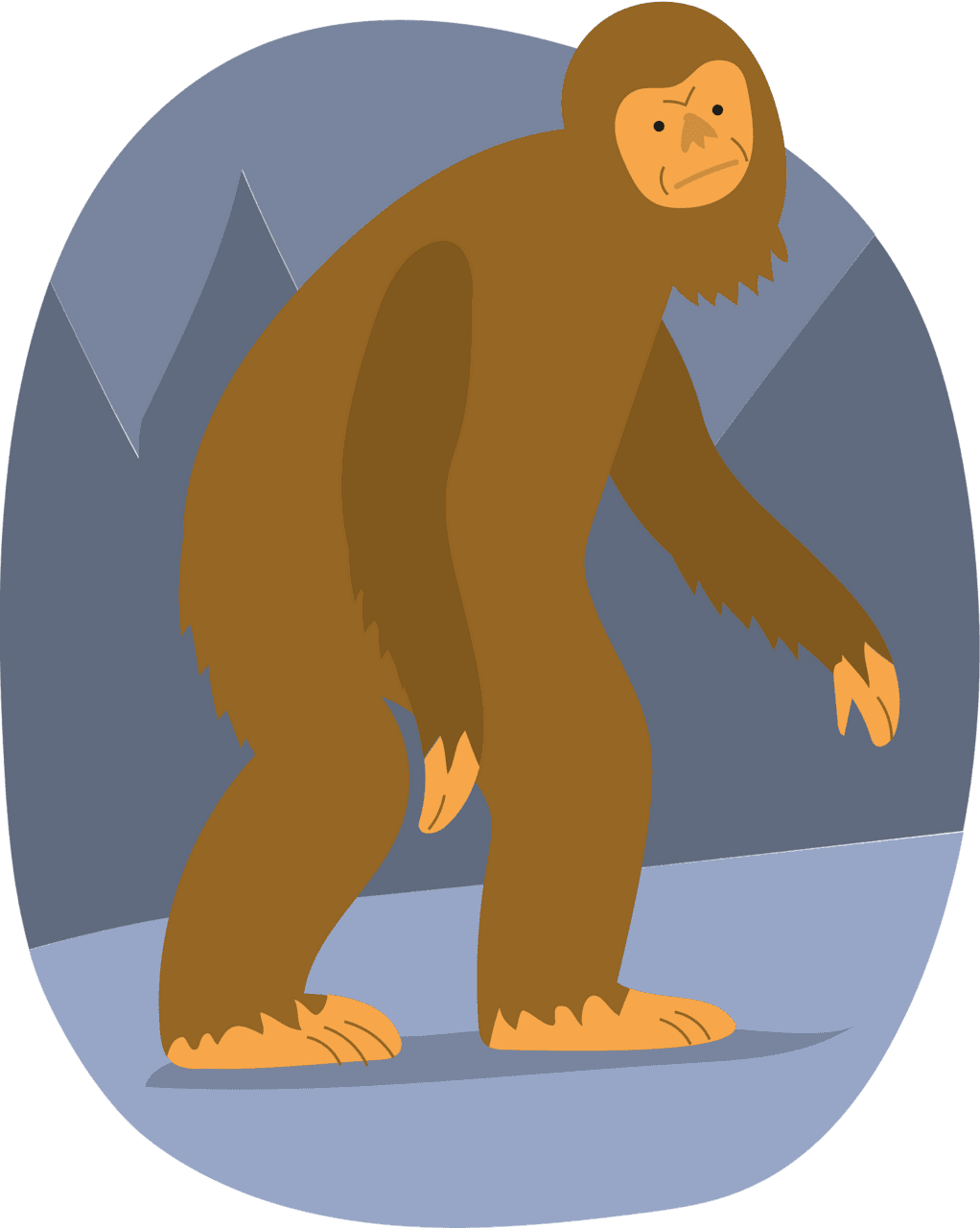 Bigfoot in the forest vector clipart images 2