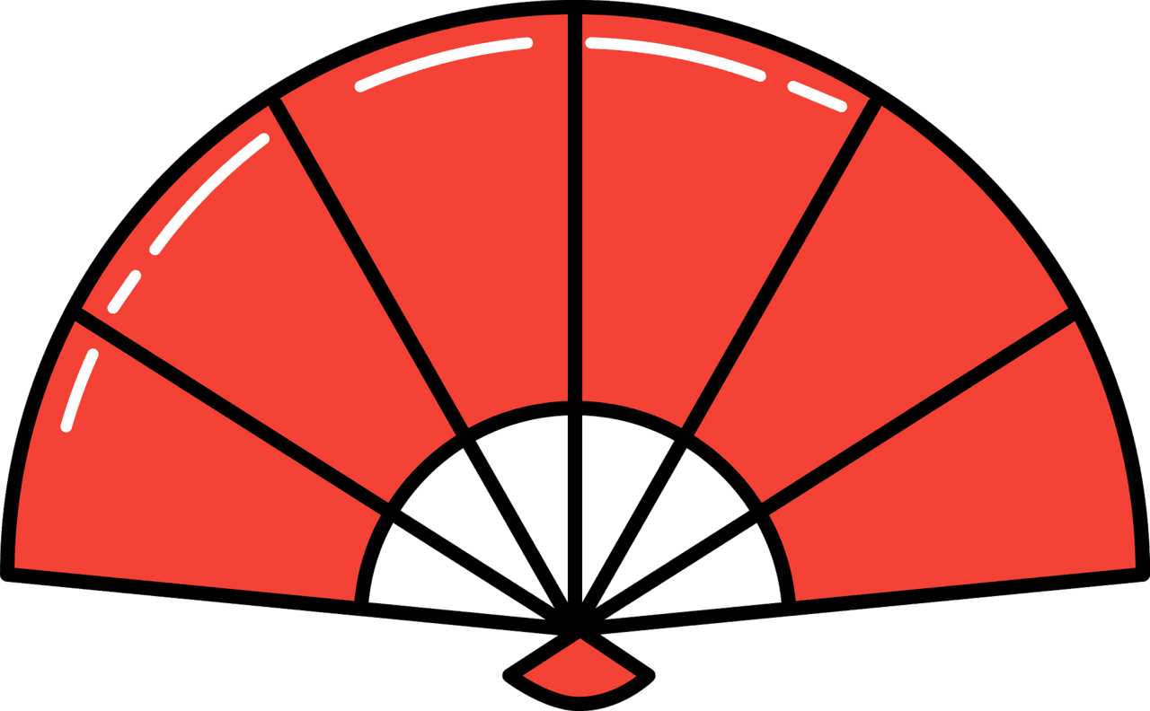 Hand fan vector clipart images 2