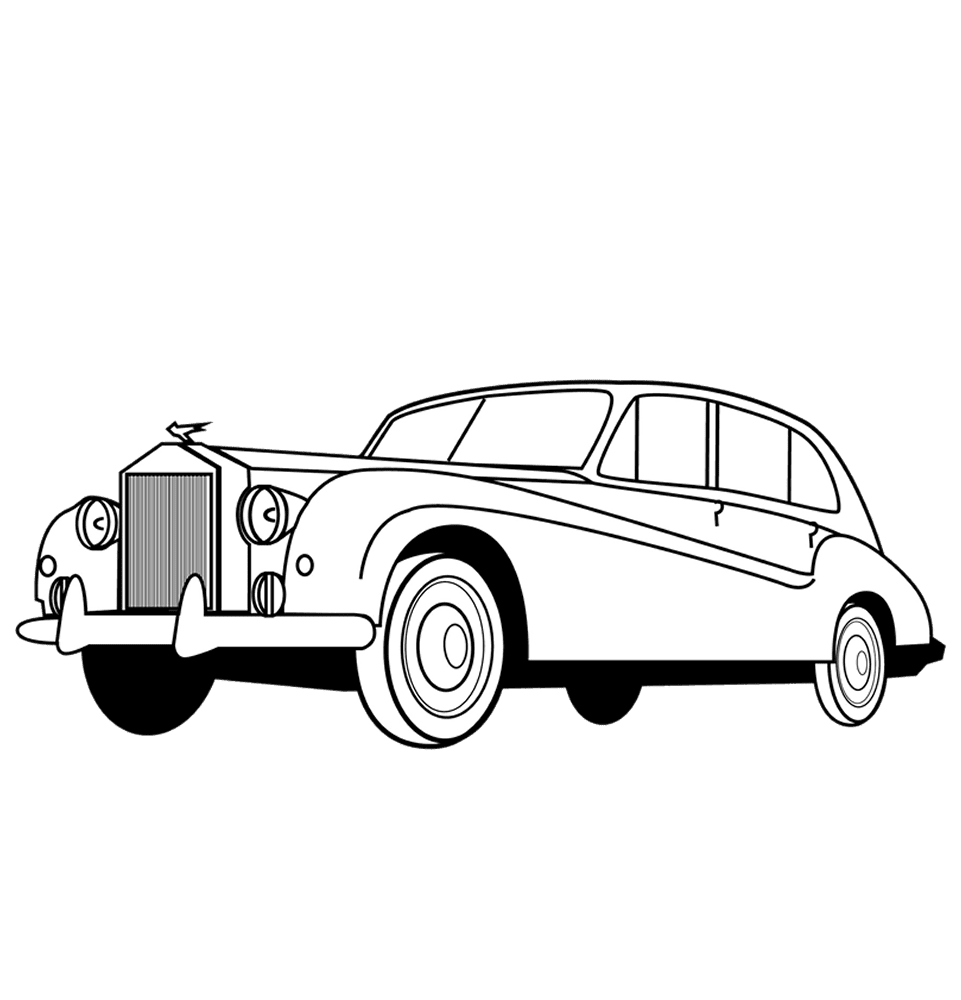 Black and white of cars car clipartfw the wedding event vector