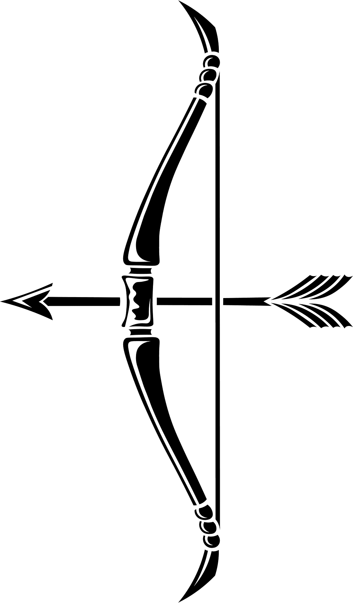 Bow and arrow vector clipart images 4