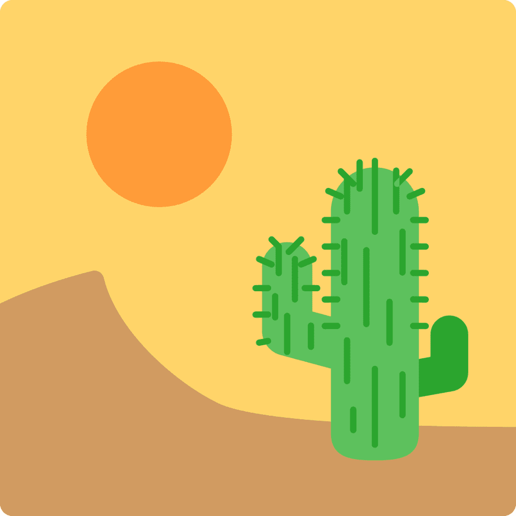 Desert emoji for clipart picture