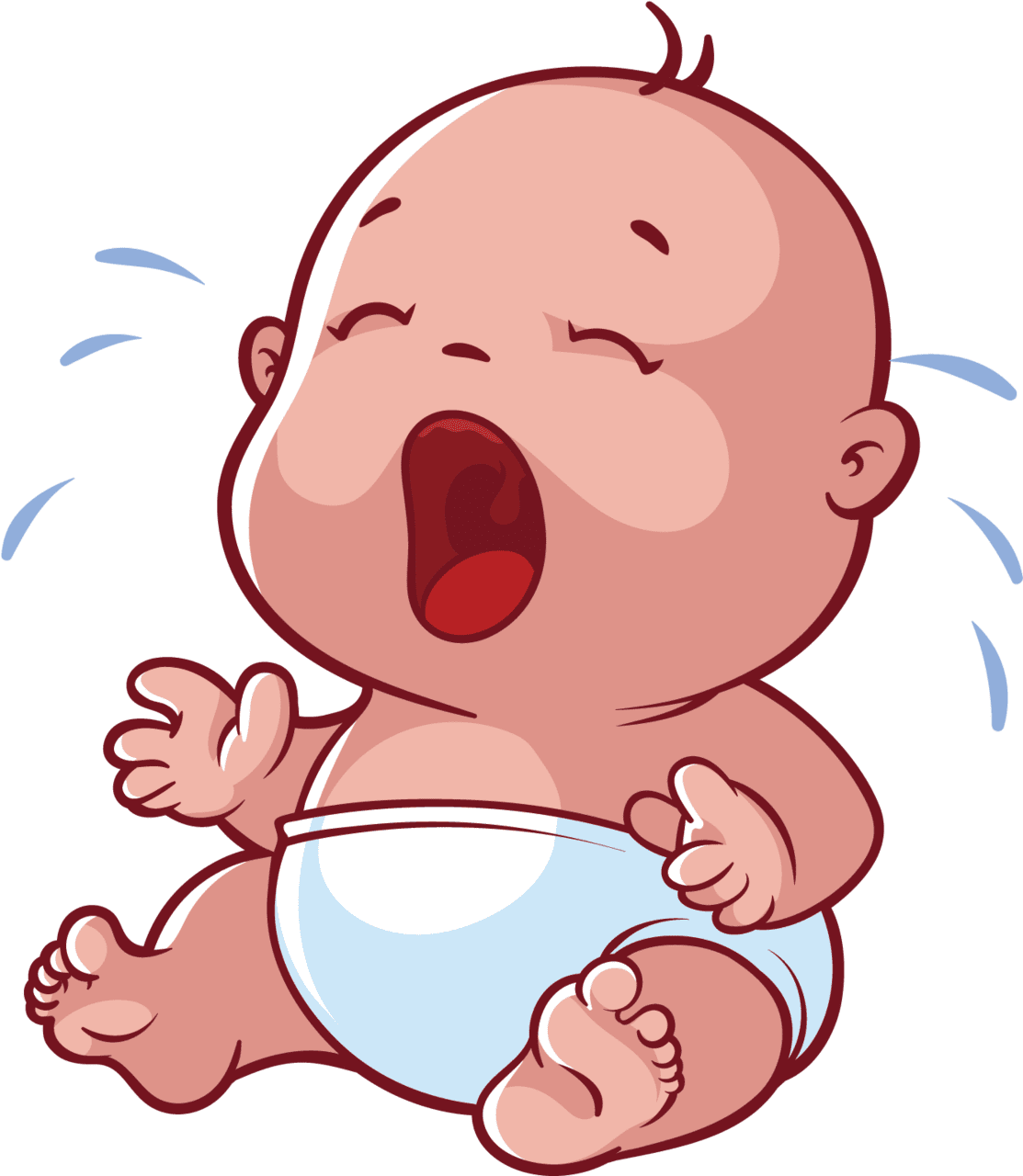 Infant cartoon crying baby clipart free