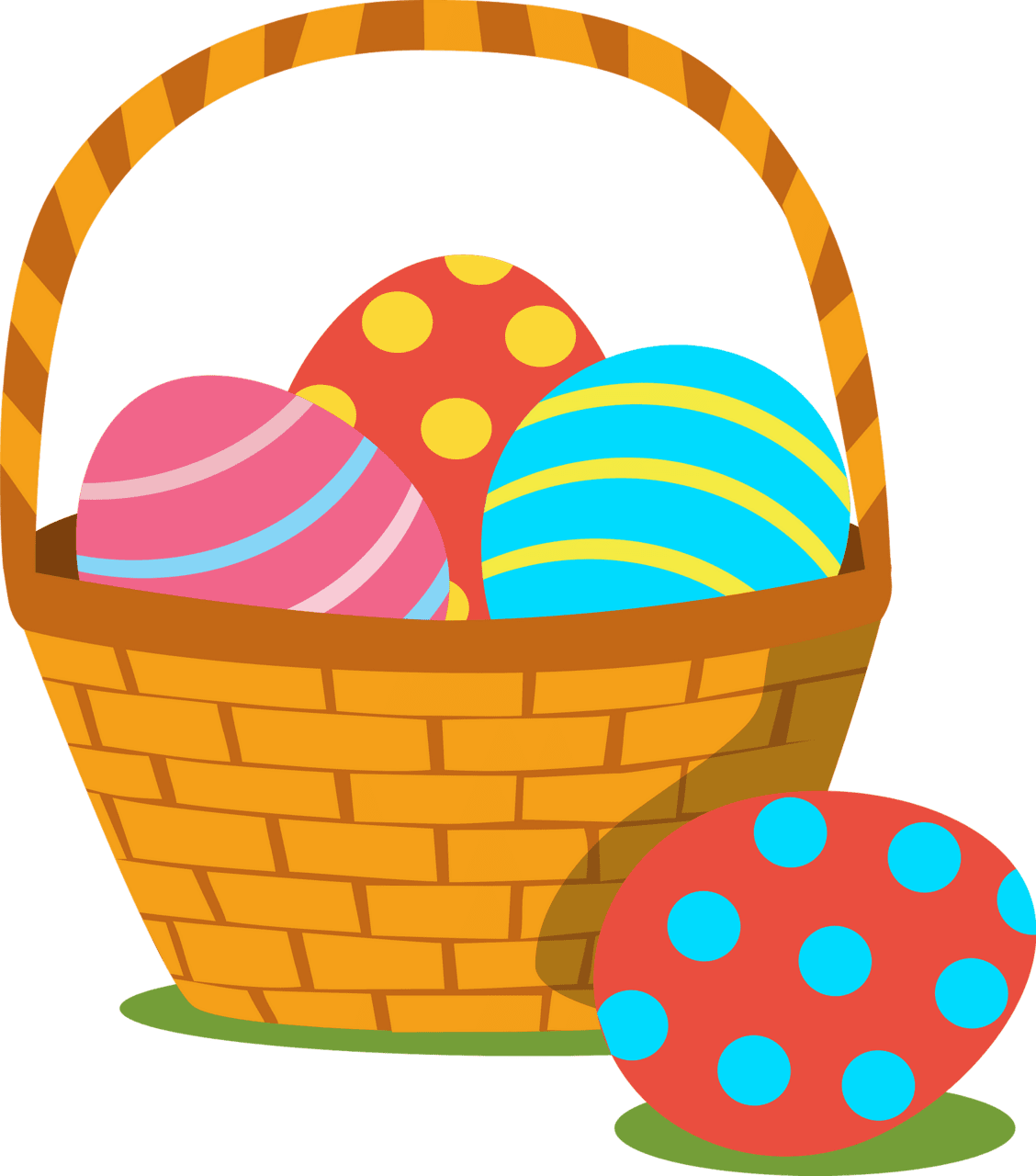 Easter basket vector clipart images