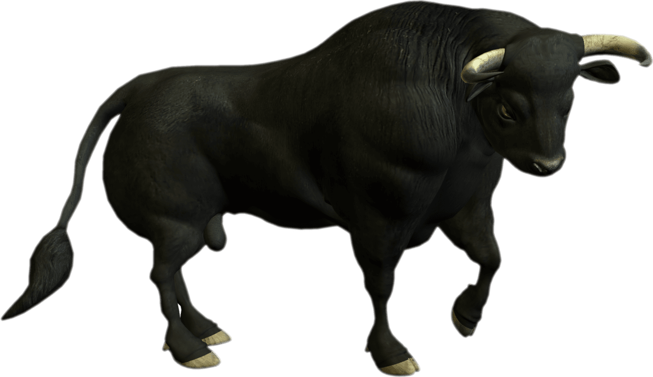 Bull outline dark animal shape clipart free