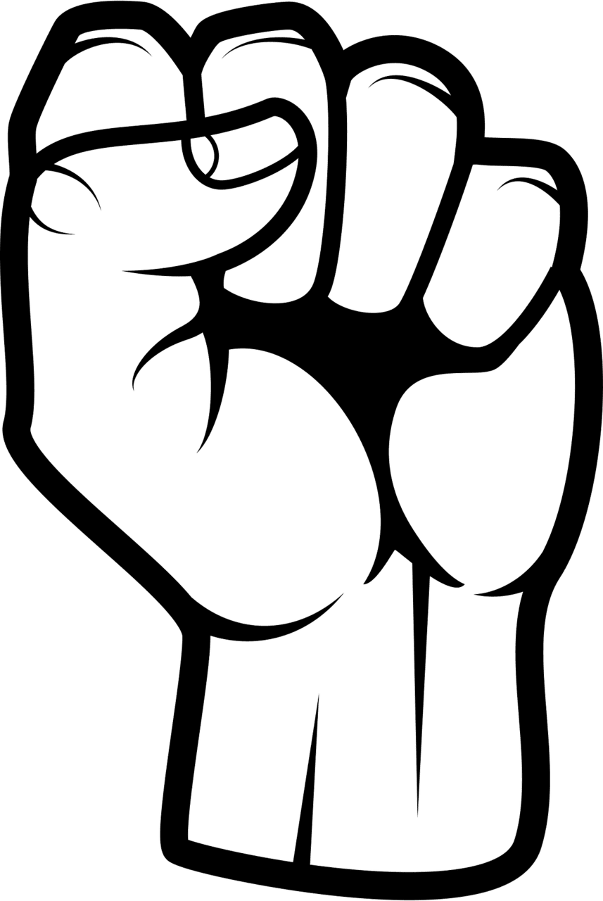 Clenched fist vector clipart images